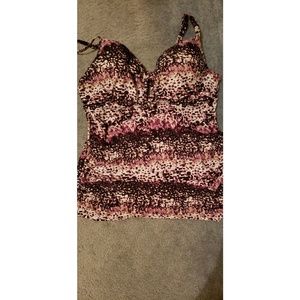 Purple tankini bathing suit top